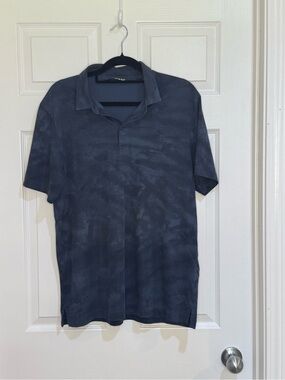 Travis Mathew Dark Navy Tie-Dye Polo